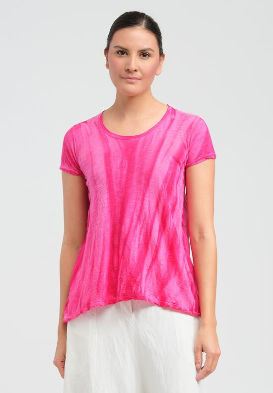 Gilda Midani Pattern Dyed Short Sleeve Monoprix Tee in Marble Pink