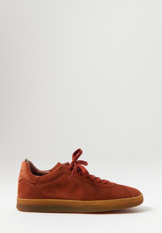 Officine Creative Suede Destiny Sneaker in Coco Rust Red	