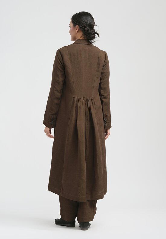 Uma Wang Camelot Coat in Dark Brown