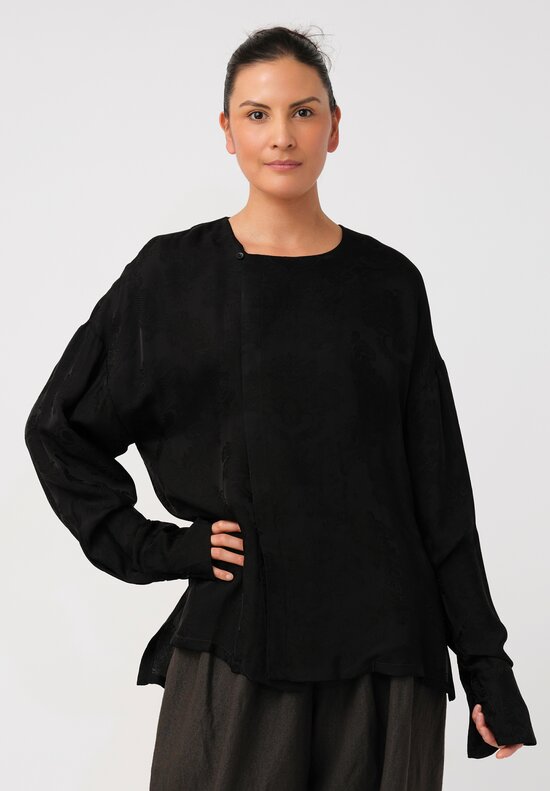 Uma Wang Zagros Tobin Top in Black