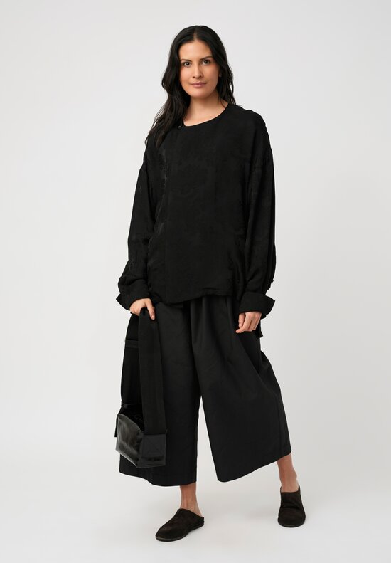 Uma Wang Brocade Tobin Top in Zagros Black