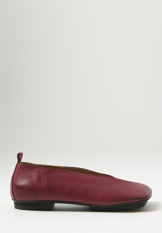 Uma Wang Leather Stone Ballet Shoes in Red
