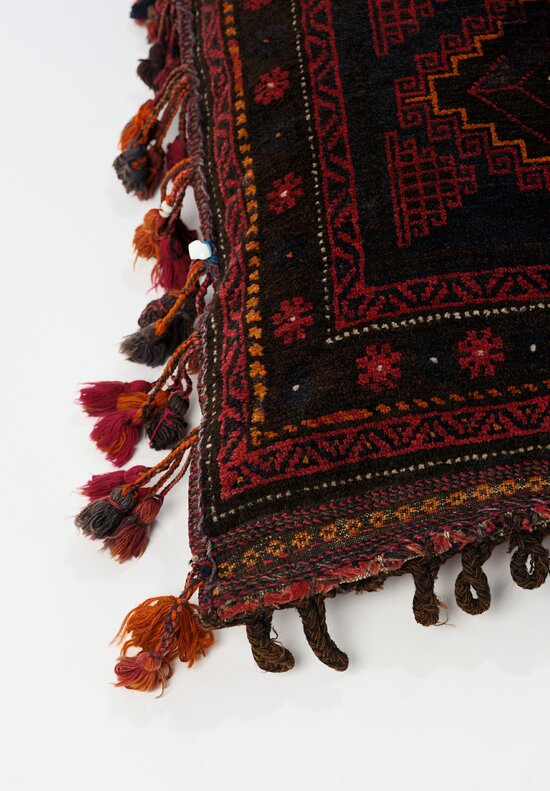 Vintage Double-Tassel Baluch Saddlebag Pillow