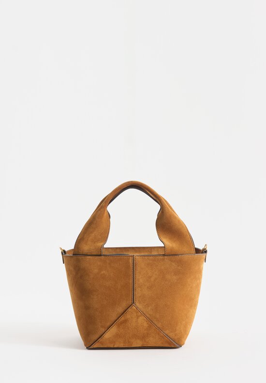 Métier Suede Market Mini Bucket Bag in Marrakech Brown	