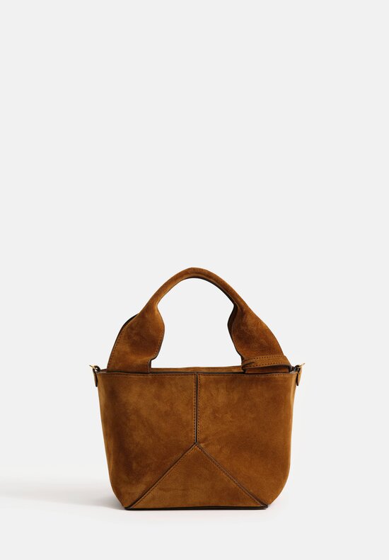 Métier Suede Market Mini Bucket Bag in Marrakech Brown