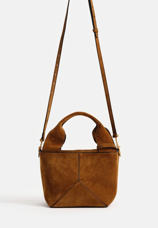 Métier Suede Market Mini Bucket Bag in Marrakech Brown
