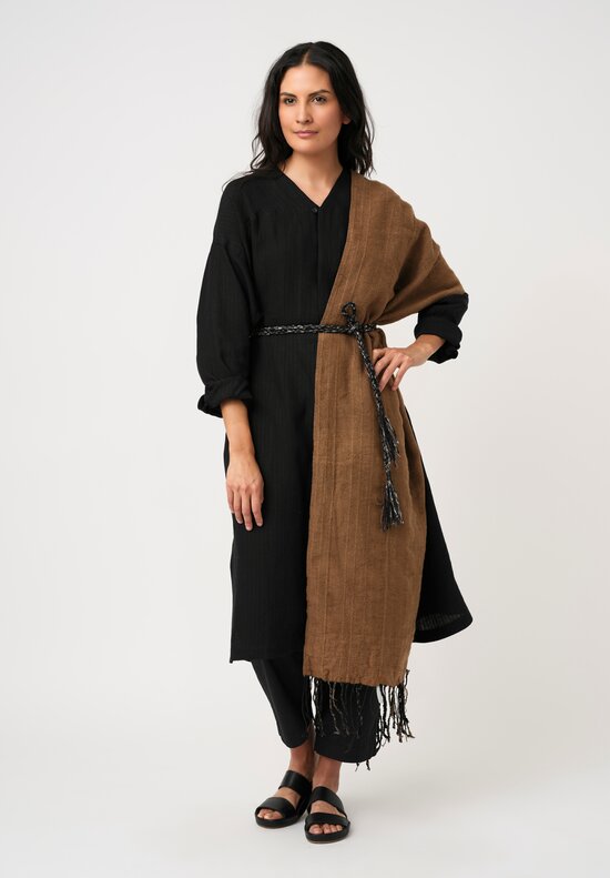 Jan-Jan Van Essche Linen Shirting Tunic in Black