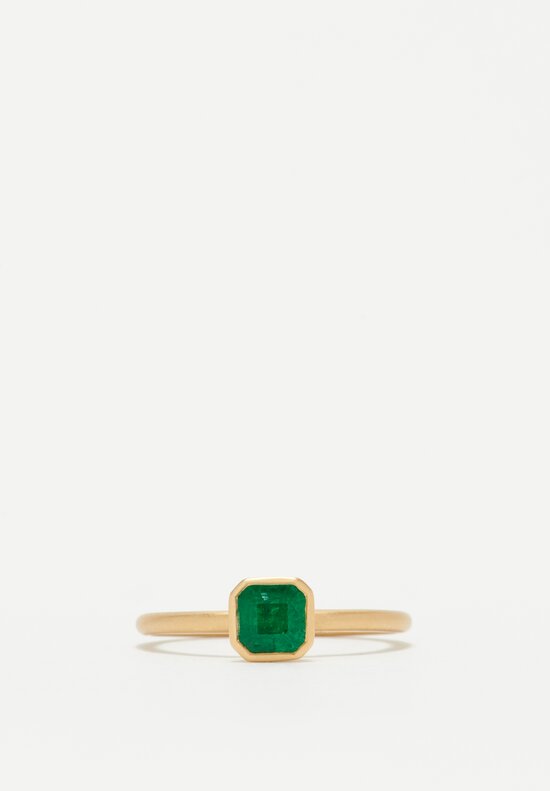 Kimberly Collins 18K Emerald Yumdrop Ring .68 Ct	
