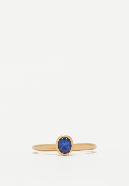 Kimberly Collins 18K Blue Sapphire Yumdrop Ring .48 Ct	