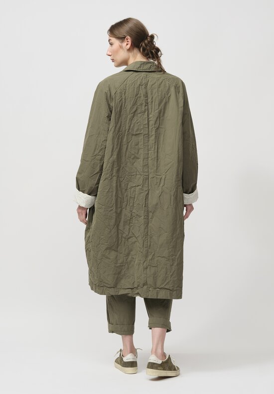 Casey Casey Cotton Olivia Coat in Olive Green	