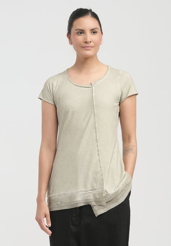 Rundholz Silk Edge Cotton T-Shirt in Straw Cloud Natural	