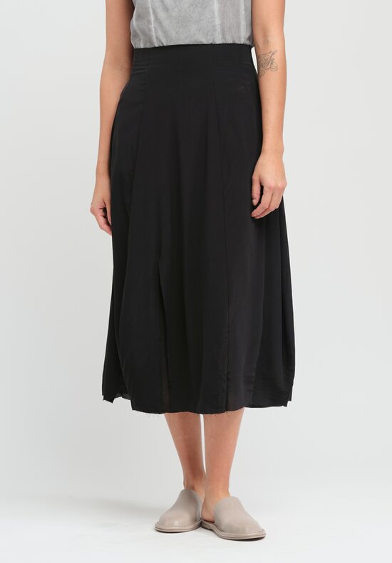 Rundholz Dip Stretch Silk Skirt in Black