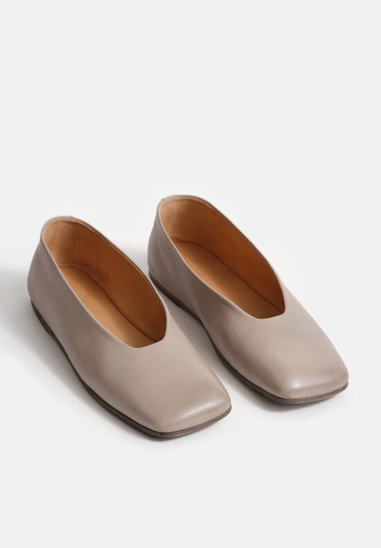 Marsèll Leather Spatolona Ballerina Slip-On in Argilla Grey	