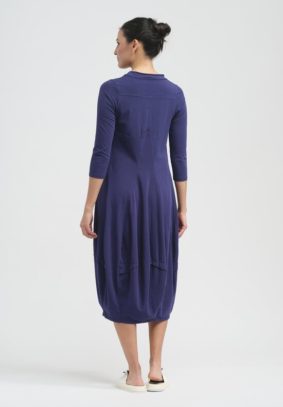 Rundholz Black Label Cotton Archseam Dress in Azur Blue	