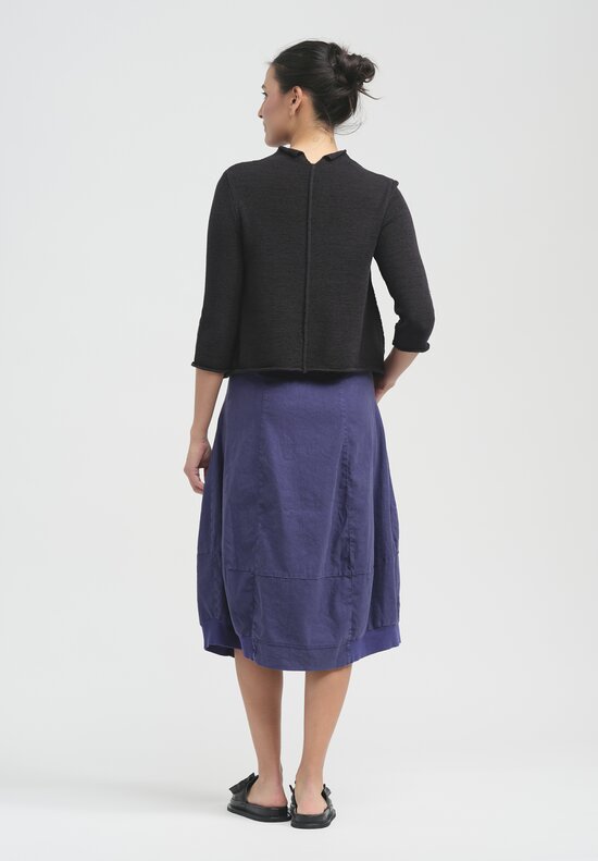 Rundholz Black Label Linen Rolltop Skirt in Azur Blue	