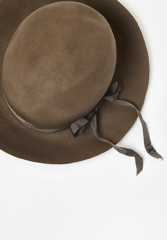 Horisaki Design & Handel Beaver Felt Easy Burnt Hat in Taupe	