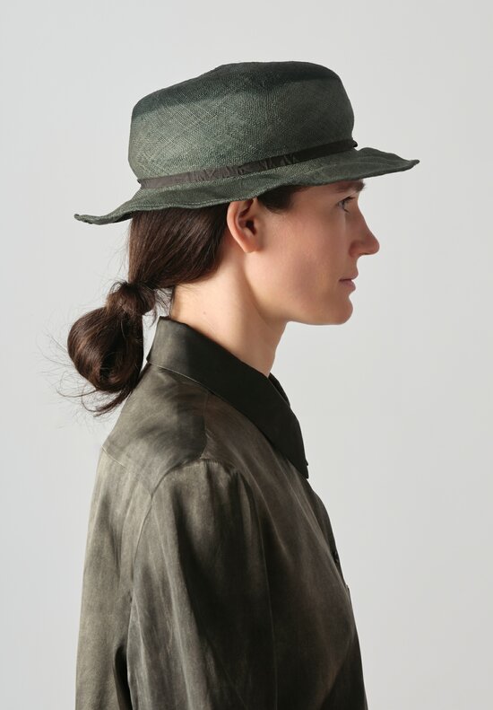 Horisaki Design & Handel Sisal Straw Hat in Green	