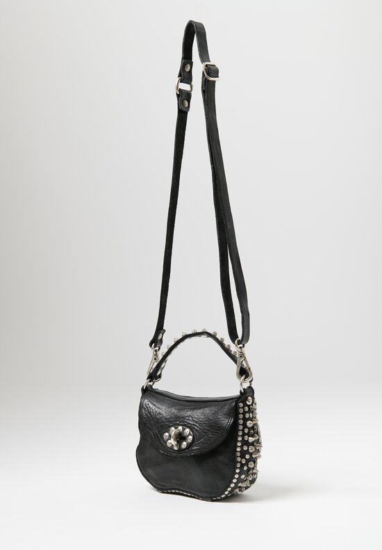 Campomaggi Studded Bella Di Notte Satchel Black	