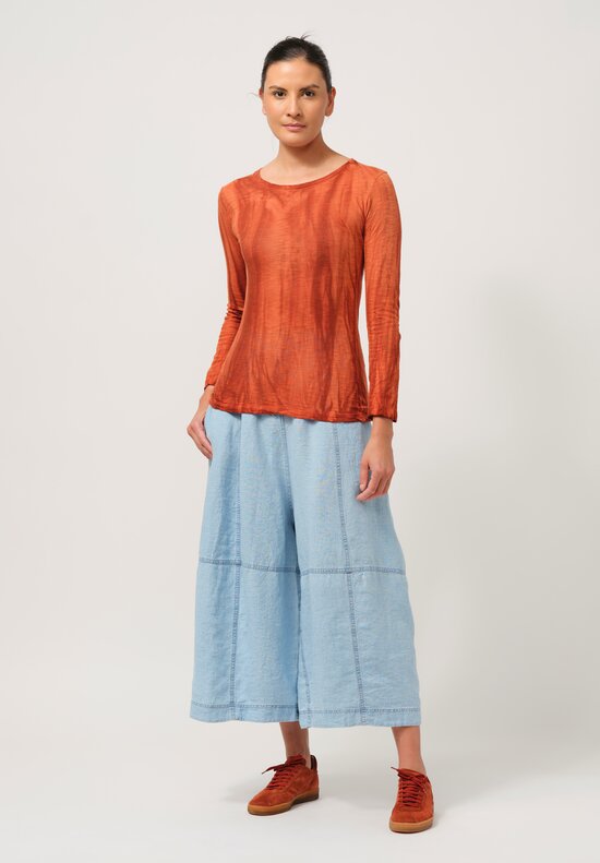 Gilda Midani Linen Egg Pants in Light Blue