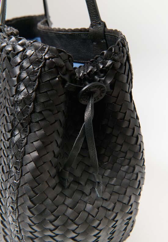 Massimo Palomba Leather Handwoven Valerie Handbag in Black	