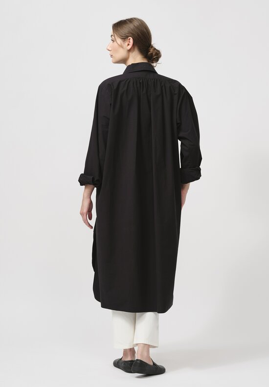 The Row Cotton Elinor Shirt Dress in Black	