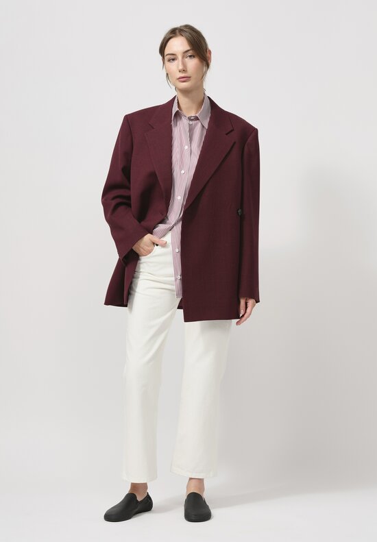 The Row Azul Jacket in Burgundy Red	