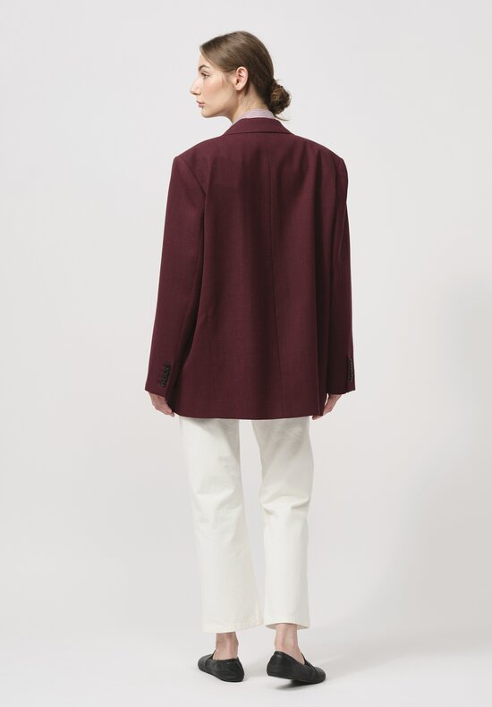 The Row Azul Jacket in Burgundy Red	