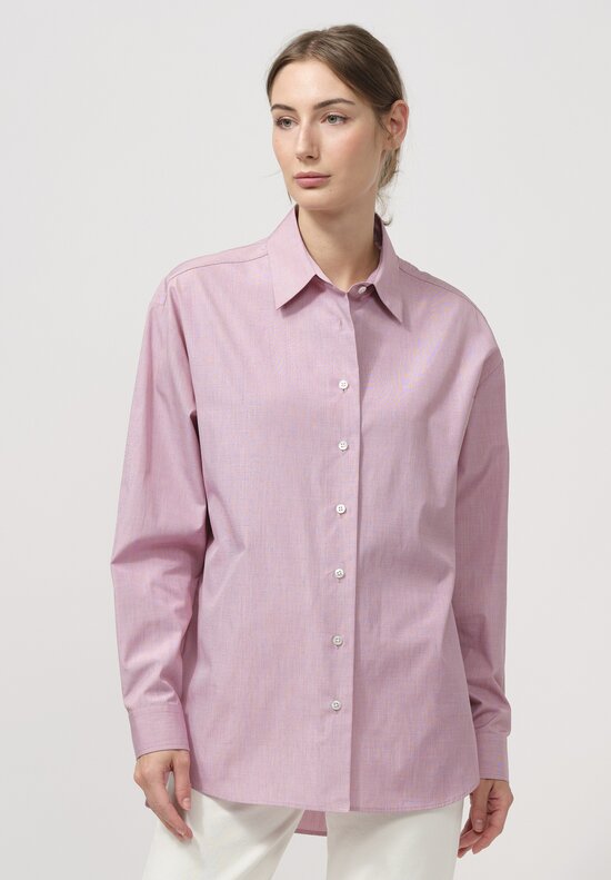 The Row Cotton Attica Shirt in Light Brick Red	