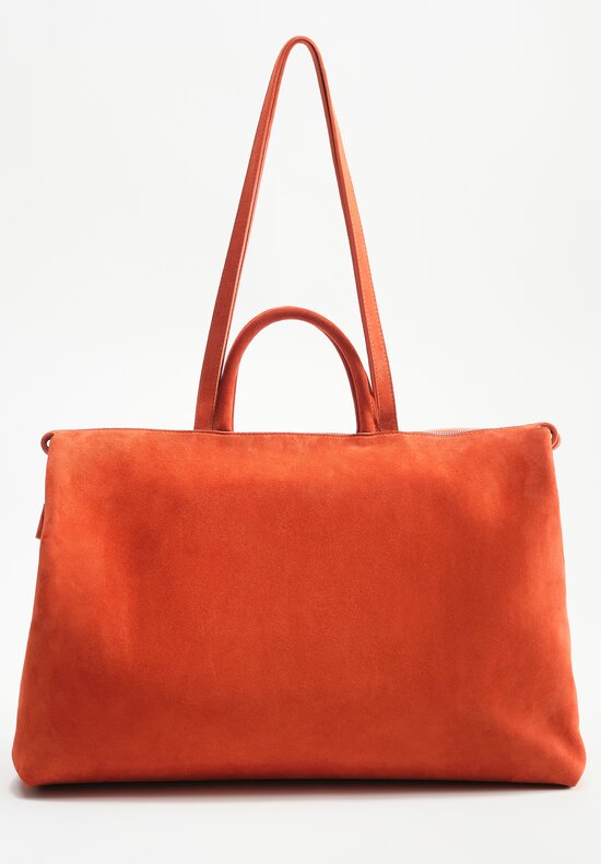 Marsèll Suede Orizzontale Shoulder Bag in Burnt Orange	