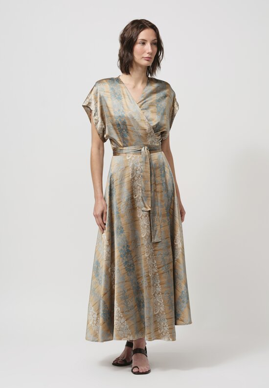 Pierre-Louis Mascia Silk Adanastr Dress in Garland Stripes