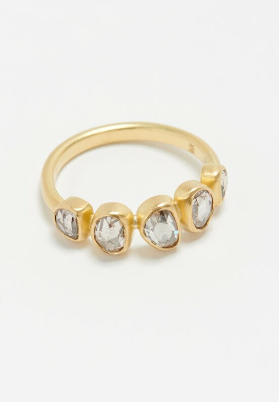 April Higashi 18k, 5 Rose Cut Diamond Ring	