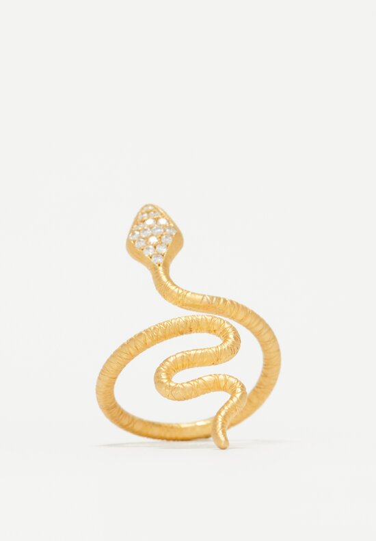 Lika Behar 22K, Diamonds 'Snake' Ring	