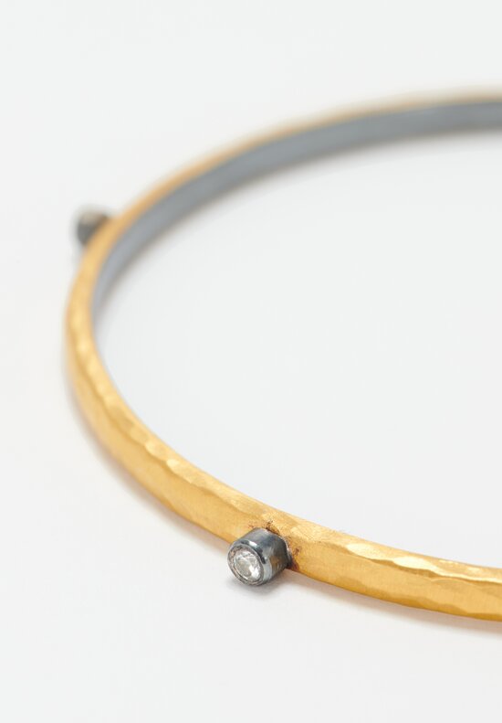 Lika Behar 24K, Oxidized Silver & Sapphires 'Fusion' Bangle Bracelet	