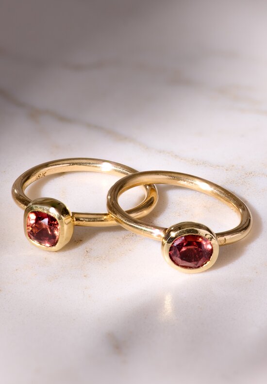 Greig Porter 18K Tanzanian Umba Orange Sapphire Ring 1.058 ct