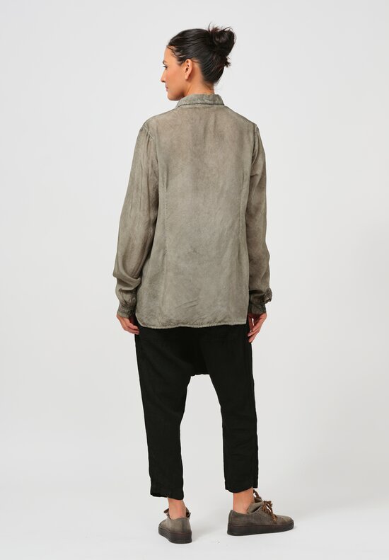 Rundholz Side Split Shirt in Hay Cloud Grey	