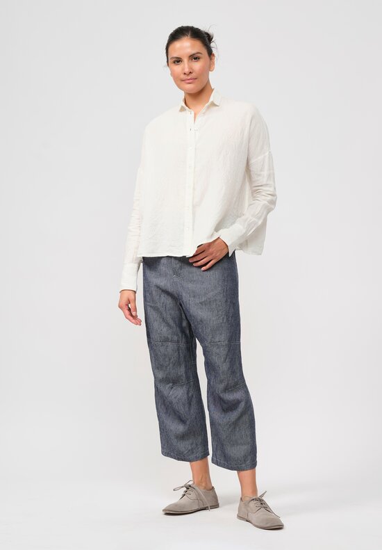 Forme d'Expression Woven Ramie & Linen 5 Pocket Pants	