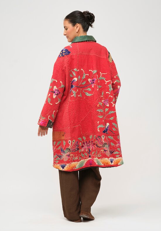 By Walid Chinese Silk Georgina Coat in Red	