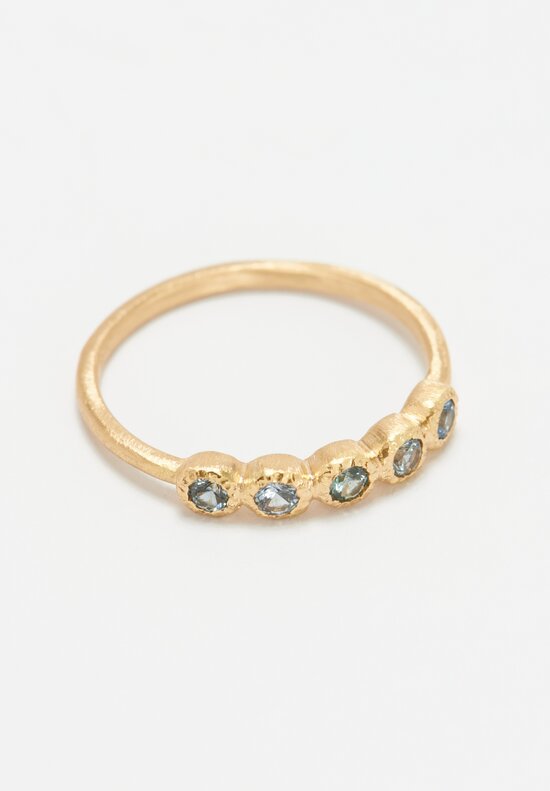 Yasuko Azuma 18k, 5 Montana Sapphire Ring	