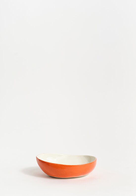 Bertozzi Handmade Porcelain Pebble Bowl in Arancio	