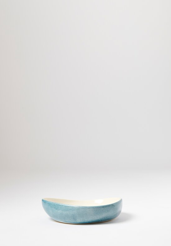 Bertozzi Handmade Porcelain Pebble Bowl in Azzurro