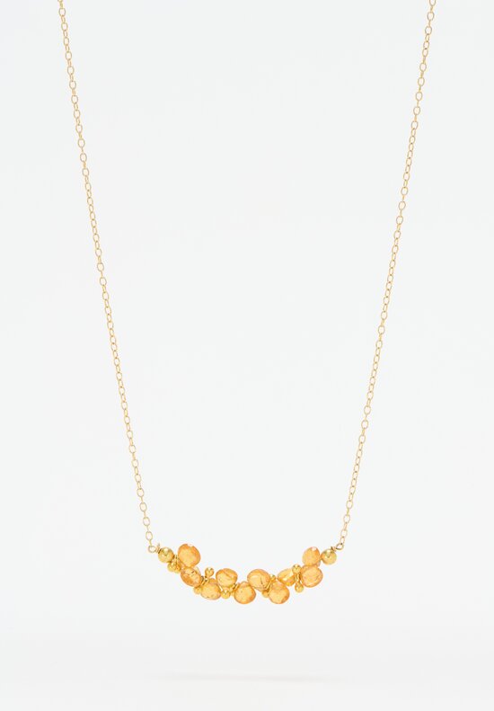 Greig Porter 18k, Mandarin Garnet Cluster Necklace	