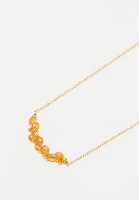 Greig Porter 18k, Mandarin Garnet Cluster Necklace	