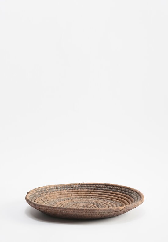 Antique and Vintage Rwandan Tutsi Tribe Circular Pattern Flat Fibre Basket	