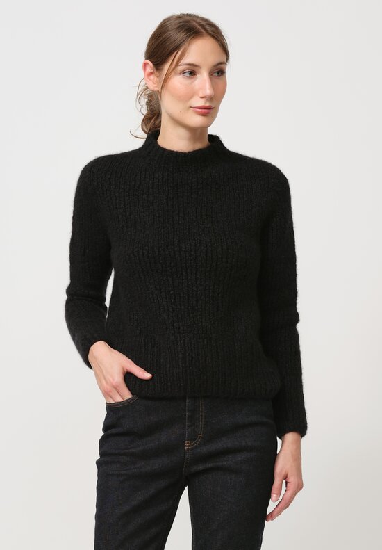 Wommelsdorff Hand Knit Willow Cashmere & Silk Sweater in Space	