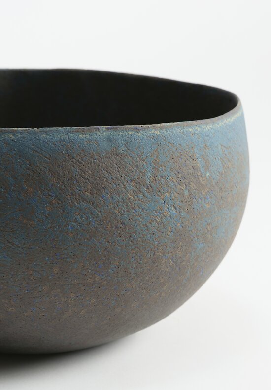 Linda Ouhbi Handbuilt Stoneware Vessel Blue, Brown	