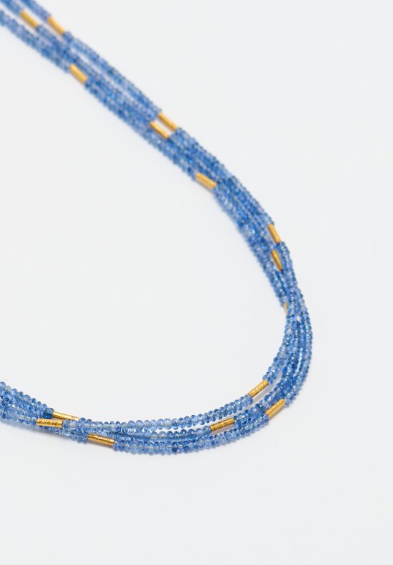 Greig Porter 18K, 3 Strand Sapphire Necklace	