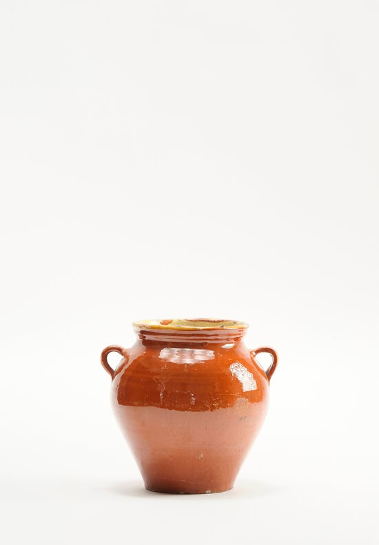 Antique French Confit Pot in Caramel	
