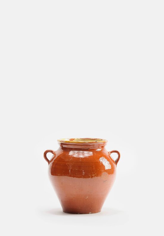 Antique French Confit Pot in Caramel	