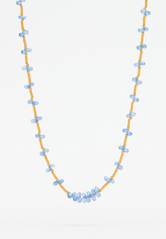Greig Porter 18K Gold & Aquamarine Droplets Necklace	