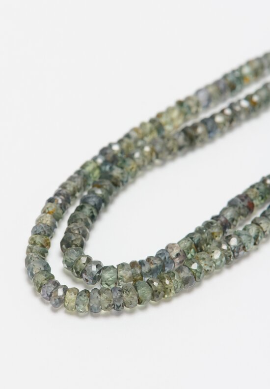 Denise Betesh 18K, 22K, Charcoal & Green Sapphire Necklace	